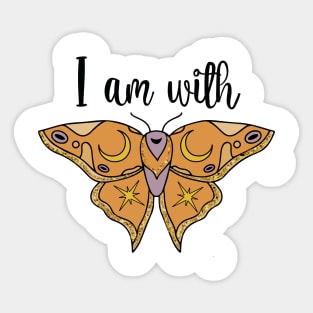 I am with butterfly Sticker